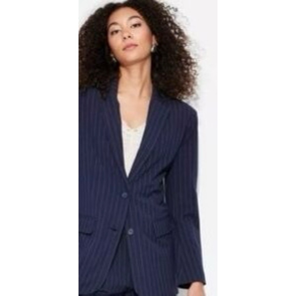 Wild Fable Blazer in Navy Blue & White Pinstripes Women’s Size S